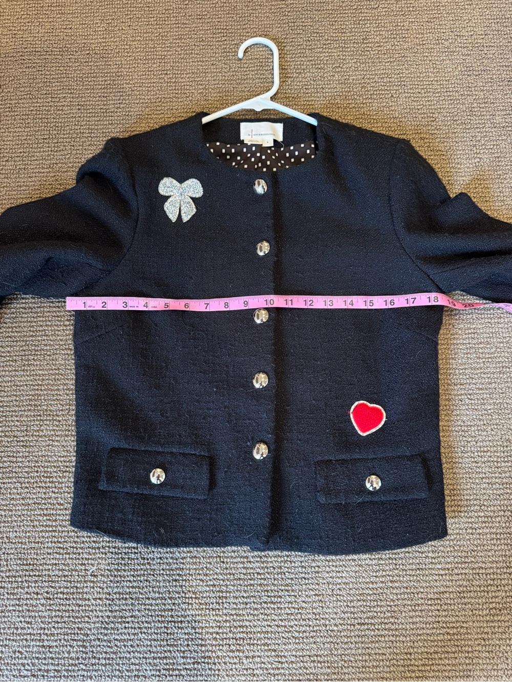 BY ANTHROPOLOGIE Tweed Patch Blazer - Picture 15 of 16